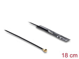 Delock WiFi 2,4 GHz Antenne I-PEX Inc., MHF® I Stecker 3,4 dBi omnidirektional mit Anschlusskabel 1.13 18 cm FPC intern Klebemontage