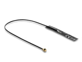 Delock WiFi 2,4 GHz Antenne I-PEX Inc., MHF® I Stecker 3,4 dBi omnidirektional mit Anschlusskabel 1.13 18 cm FPC intern Klebemontage