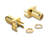 Delock SMA End-Launch-Buchse gerade an Leiterplatte bis 1,7 mm Gewindelänge 9 mm
