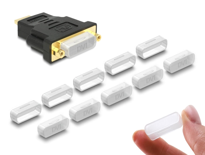 Delock Staubschutz für DVI Buchse 10 Stück transparent