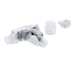 Delock RJ45 Stecker feldkonfektionierbar Cat.6A ungeschirmt transparent / schwarz