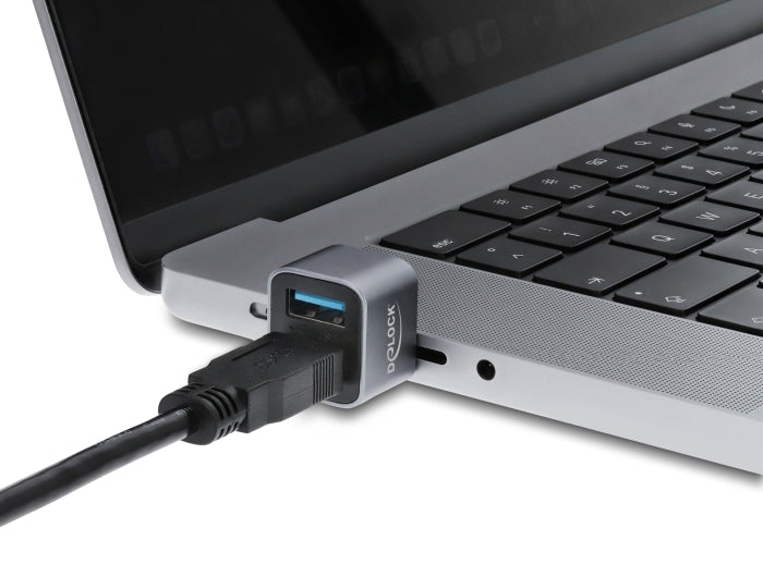 Delock Mini USB Hub USB Type-C™ Stecker zu 1 x USB 10 Gbps USB Typ-A und 1 x USB 2.0 Typ-A