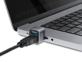 Delock Mini USB Hub USB Type-C™ Stecker zu 1 x USB 10 Gbps USB Typ-A und 1 x USB 2.0 Typ-A