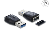 Delock Adapter USB 10 Gbps USB Typ-A Stecker zu USB 10 Gbps Typ-E Key A Buchse