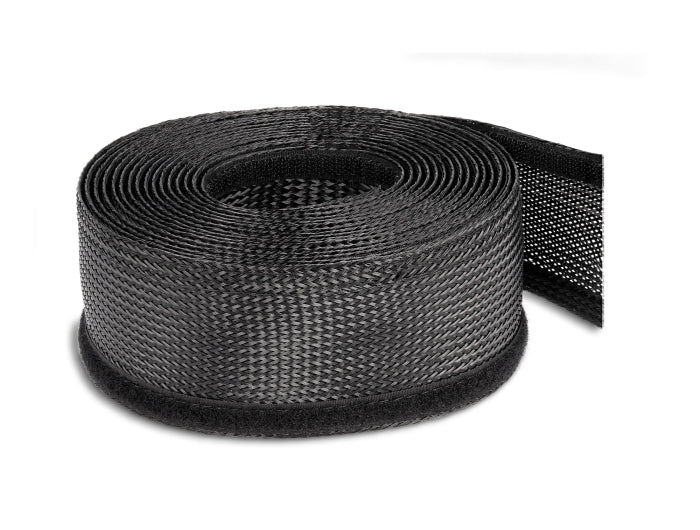 Delock Geflechtschlauch mit Klettverschluss 5 m x 19 mm schwarz