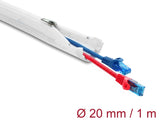Delock Geflechtschlauch mit Reißverschluss hitzebeständig 1 m x 20 mm weiß