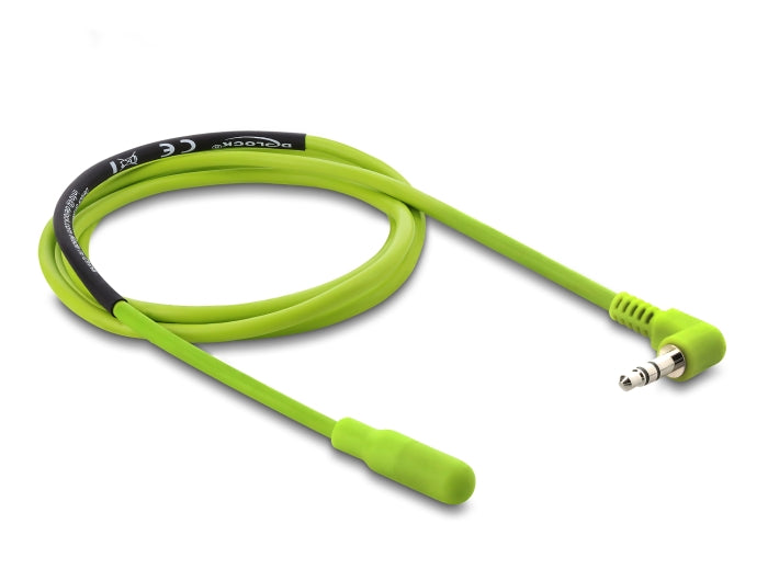 Delock Temperaturfühler-Kabel mit 3,5 mm 3 Pin Klinkenstecker 90° gewinkelt DS18B20 1 m