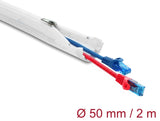 Delock Geflechtschlauch mit Reißverschluss hitzebeständig 2 m x 50 mm weiß