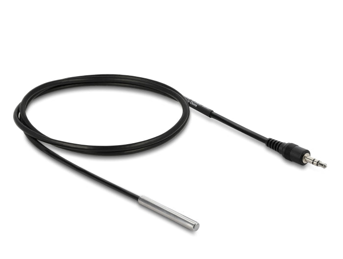 Delock Temperaturfühler-Kabel mit 3,5 mm 3 Pin Klinkenstecker DS18B20 1 m