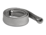 Delock Geflechtschlauch mit Reißverschluss hitzebeständig 1 m x 30 mm grau