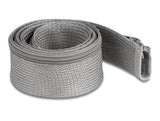 Delock Geflechtschlauch mit Reißverschluss hitzebeständig 1 m x 50 mm grau