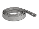 Delock Geflechtschlauch mit Reißverschluss hitzebeständig 2 m x 20 mm grau