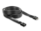 Delock HD Audio Flachbandkabel Mainboard Verlängerungskabel 9 Pin Pfostenstecker zu Pfostenbuchse 1 m schwarz