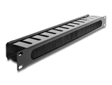 Delock 19″ Kabelmanagement Rangierpanel mit Bürste 1 HE schwarz
