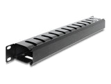 Delock 19″ Kabelmanagement Rangierpanel mit Bürste 1 HE schwarz