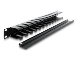 Delock 19″ Kabelmanagement Rangierpanel mit Bürste 1 HE schwarz