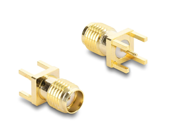 Delock SMA Buchse gerade auf Leiterplatte Gewindelänge 5 mm