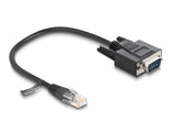 Delock Kabel RJ45 Stecker zu Seriell RS-232 D-Sub 9 Stecker 30 cm schwarz