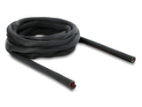 Delock Kabelschutzschlauch mit orangener Verschleißanzeige selbstschließend doppellagig 5 m x 10 mm schwarz