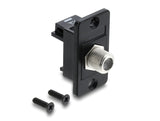 Delock Panel Mount F Buchse zu F Buchse schwarz