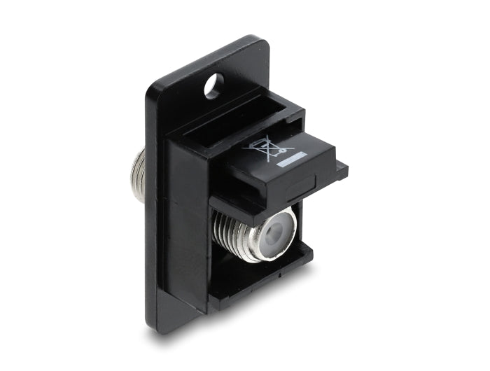Delock Panel Mount F Buchse zu F Buchse schwarz