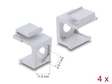 Delock Keystone Abdeckung weiß mit 7 mm Durchführung 4 Stück