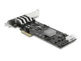 Delock PCI Express x4 Karte zu 4 x extern USB 5 Gbps Quad Channel - Low Profile Formfaktor
