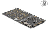 Delock Konverter M.2 Key M NVMe SSD zu OCuLink SFF-8612 und M.2 Key B SATA SSD zu SATA