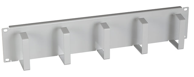 19" 2HE Kabelführungspanel, 5 Bügel, Stahl RAL9005 Stück