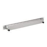 19" 1HE Kabelführungspanel mit Abdeckung, RAL9005 Stück