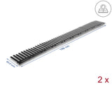 Delock Tierabwehr Barriere / Taubenabwehr für Photovoltaik Anlagen 1 m - 2 Stück braun (122 mm)