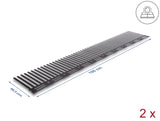 Delock Tierabwehr Barriere / Taubenabwehr für Photovoltaik Anlagen 1 m - 2 Stück braun (193 mm)