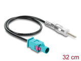 Delock Antennenkabel FAKRA Z Stecker > DIN Stecker RG-174 32 cm schwarz