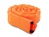 Delock Doppellagiger flachliegender Schutzschlauch 40 x 16 mm mit schwarzer Verschleißanzeige, für Kabel oder Kupfersammelschienen, PET, orange 1 m