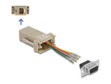 Delock D-Sub 9 Pin Buchse zu RJ11/RJ14 6P/4C Buchse Montagesatz