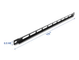 Delock 19″ 0,5 HE Panel mit Kabelbinderbefestigung schwarz