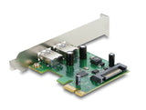 Delock PCI Express x1 Karte zu 2 x extern USB 5 Gbps Typ-A Buchse - Low Profile Formfaktor