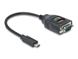 Delock Adapter USB Type-C™ zu 1 x Seriell RS-232 DB9 mit 15 kV ESD Schutz