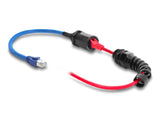 Delock Kabel RJ45 Stecker zu RJ45 Buchse Cat.6 wasserdicht mit Kabelverschraubung und Knickschutztülle