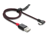 Delock EASY-USB 2.0 Kabel Typ-A Stecker zu USB Type-C™ Stecker gewinkelt links / rechts 0,5 m schwarz