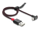 Delock EASY-USB 2.0 Kabel Typ-A Stecker zu USB Type-C™ Stecker gewinkelt oben / unten 0,5 m schwarz