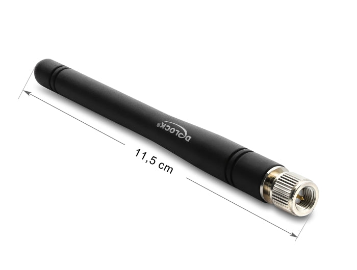 Delock LTE Antenne SMA Stecker 1,0 - 5,23 dBi omnidirektional starr schwarz
