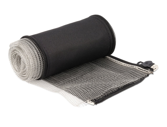 Delock EMV Abschirmgeflechtschlauch mit Reißverschluss hitzebeständig 1 m x 30 mm schwarz