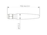 Delock LTE Antenne SMA Stecker 1,82 dBi omnidirektional starr schwarz