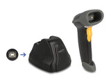 Delock 2,4 GHz Barcode Scanner 1D und 2D mit Ladestation - 5 Sprachen