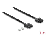 Delock LWL POF Kunststoff Servo Anschlusskabel Stecker zu Stecker Durchmesser 6,0 mm 1 m schwarz