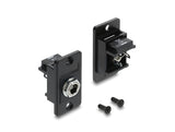 Delock Panel Mount DC 5,5 x 2,5 mm Buchse schwarz