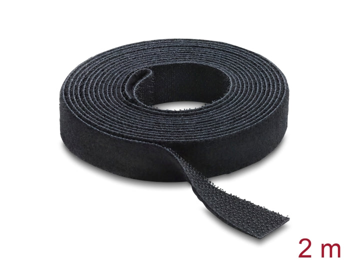 Delock Klettband auf Rolle L 2 m x B 13 mm schwarz