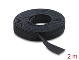Delock Klettband auf Rolle L 2 m x B 13 mm schwarz