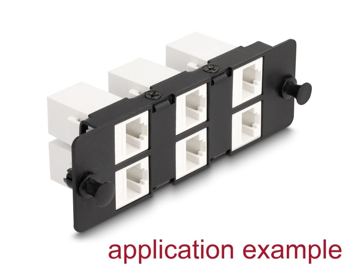 Delock Adapter Panel für Keystone Module 6 Port schwarz